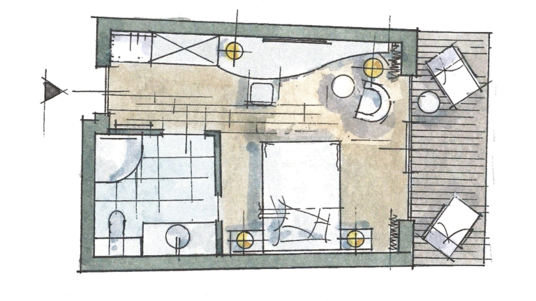 Kuschelzimmer Skizze